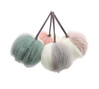 SMASOLO 4 piezas Esponja de Ducha de Malla Doble Color Grande Bola Suave para Baño Exfoliante y Limpieza Corporal Uso Hogar y Viaje Color Aleatorio Color Aleatorio