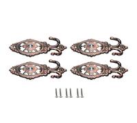 SMASOLO 4 Piezas Ganchos para Cortinas de Pared Soportes Decorativos de Aleación con Acabado Bronce Rojo Compactos y Resistentes para Amarre y Sujeción Hogar Oficina y Hotel