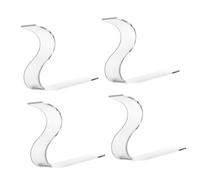 SMASOLO 4 Piezas Soportes Acrílicos Transparentes para Zapatos Tacón y Sandalias de Exhibidores Forma S para Tiendas Supermercados y Hogar