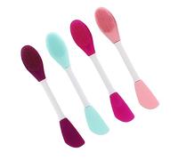 SMASOLO 4Piezas Cepillos de Silicona para Doble Cabeza Aplicadores de Portátiles para Tipo de Herramientas de Maquillaje