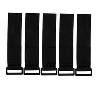 SMASOLO 5 piezas Correas de Nylon con Gancho y Bucle Reutilizables Cintas Ajustables y Elásticas para Organizar Cables y Sujetar Equipaje Negro