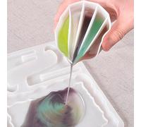 SMASOLO 5 Vasos Mezcladores de Silicona para Resina Moldes de Resina de Silicona Flexible 2 3 4 6 y 7 Compartimentos Multiusos para Manualidades DIY y Mezcla de Acrílicos