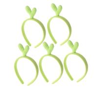 SMASOLO 5piezas Linda Diadema Brotes De Soja Diademas Divertidas Para Niñas Para Fiestas Spa y Yoga Accesorios Cabello y Ligeros