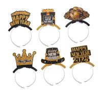 SMASOLO 6 Piezas Diadema Año con Diseño Creativo y Divertido para Fiestas y Cosplay Accesorio Decorativo para Mujeres y Niñas