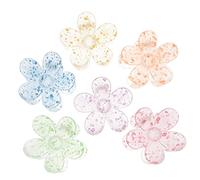 SMASOLO 6 piezas Flor Pinza de Mandíbula Antideslizante para Cabello de Clips de Flores de Plástico Accesorios para Mujeres y Niñas para Tipo de Cabello