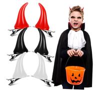 SMASOLO 6piezas Accesorios Cabello De Cuerno De Pinzas Decorativas Para Halloween Pasadores De Cuerno De Demonio Accesorios De Fiesta Para Cosplay Unidades