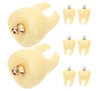 SMASOLO 8 Piezas Colgantes de Dientes de Resina Realista Adornos para Llaveros y Pulseras Encantos Ligeros para Manualidades y Joyería DIY Estilo Divertido y Vintage