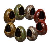 SMASOLO 8 Piezas Jarrones Decorativos de Cerámica para Hielo Seco Portavasos Creativos para Restaurantes y Decoración del Hogar Diseño Japonés para Sushi y Sashimi Rojo Amarillo Verde