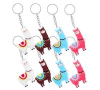 SMASOLO 8 Piezas Llavero Alpaca Colgante Animal Caricatura Para Bolsos Mochilas Regalos Fiesta