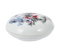 SMASOLO Almohadilla de Tinta para Caligrafía y Sello Tradicional, Diámetro 7 CM, Pasta de Tinta Roja Reutilizable, Suministros para Tallado de Sellos, Adecuado para Pintura y Caligrafía