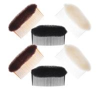 SMASOLO Almohadilla para Peine Voluminizadora 3 Piezas Grandes para Aumentar Volumen al Cabello Pinza Invisible para Moños en Colores Marrón Negro y Beige Herramienta Ligera para