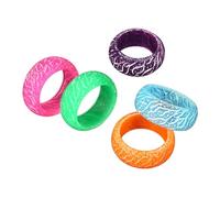 SMASOLO Anillo Luminoso de Resina Azul Claro Talla 9 Diseño de Grieta Brillante para Mujer, Accesorio Creativo y Ligero Adecuado para Fiestas y Uso Diario