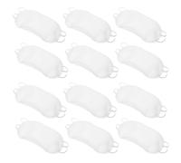 SMASOLO Antifaz para Dormir Opaco de Poliéster Blanco 24 Unidades Banda Elástica Ajustable Adecuado para Viajes Fiestas y Siestas Máscara para Ojos Que Bloquea la Luz