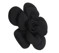 SMASOLO Aplique de Flor Grande de Tela para Coser Parche Decorativo Artesanal para Ropa Tocados y Broches Accesorio Negro para Bodas y Manualidades DIY