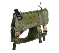 SMASOLO Arnés Táctico para Perros Grandes Chaleco de Pastor Alemán de Oxford Correa Reflectante para Seguridad en Paseos Nocturnos