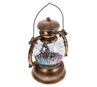 SMASOLO Bola de Nieve Navideña Grande con Luz LED Caja de Música con Melodías Festivas Farol Decorativo Alimentado por Batería o USB Decoración Navideña para Interiores