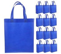 SMASOLO Bolsa Compra Reutilizable Vertical 25x30x10 Cm Tela No Tejida Azul Real Resistente para Mujeres y Familias Uso Diario 30 Piezas Pack para Supermercado y Fiestas