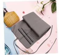 SMASOLO Bolsa Organizadora Portátil para Brochas de Maquillaje Estuche Enrollable Resistente al Agua Gran Capacidad para Cosméticos de Viaje Color Gris para Interior y Exterior
