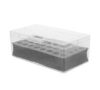 SMASOLO Caja de Almacenamiento para Pilas AA y AAA con 32 Compartimentos, Estuche Portátil de Plástico Transparente con Espuma Protectora, Organizador Compacto Adecuado para Uso Doméstico