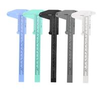 SMASOLO Calibrador de Cejas Regla Vernier de Plástico 5 Piezas Doble Escala 0-150 Mm Herramienta de Medición Facial para Maquillaje y Modelado de Cejas