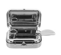 SMASOLO cenicero portátil receptáculo para Fumar cenicero de a Prueba de Viento con Tapa receptáculos para Fumar Libre Hierro metalico Naranja