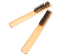 SMASOLO Cepillo de Alambre de Cobre 2 Piezas Mango de Madera, Pincel de Archivo Grande Multifunción para Limpieza de Limas y Eliminación de Residuos, Herramienta Manual para Uso