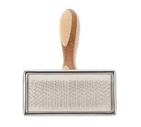 SMASOLO Cepillo para Fieltrar Lana Aguja Manual de Tamaño Medio Mango Ergonómico de Bambú Natural Cardador para Proyectos de Fieltro Artesanal y Cuidado de Fibras