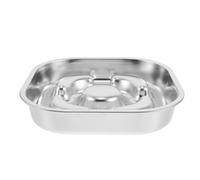 SMASOLO Comedero Lento para Perros y Gatos 23x23 Cm de Acero Inoxidable Base Antideslizante, Tazón Cuadrado para Alimentación Lenta Que Favorece Hábitos Saludables y Control de Peso