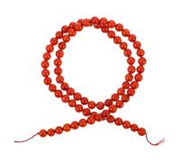 SMASOLO Cuentas de Coral Redondas 5 MM para Hacer Joyas Cuentas Sueltas para Pulseras y Collares Accesorios Artesanales DIY Hebra de 1 Tira para Bisutería y Manualidades