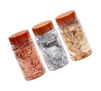 SMASOLO Decoraciones Uñas Flakes para Manicura Botes Foil Uñas Acrílicas Brillo Duradero Seguro DIY Kit Dorado Plateado Rosa