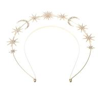 SMASOLO Diadema con Aro de Nuestra Señora Tocado de Diosa Círculo de Luna para Decoración de Cumpleaños y Fiestas Accesorios de Cabello para Mujeres y Niñas