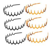 SMASOLO Diademas Antideslizantes Con Peine Para Mujer 6 Piezas Tamaño Ancho Colores Negro y Café Para Maquillaje, Ducha y Ejercicio Diademas Finas Para Niñas y Adolescentes