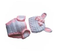 SMASOLO Disfraz de Crochet para Recién Nacido Conejo Tejido, Ropa para Fotos de Bebés, Estilo Infantil, Accesorio de Fotografía para Sesión de Fotos de Pascua, Cómodo para Piel Sensible,