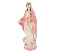 SMASOLO Estatua Virgen María Resina Rosa Decoración Religiosa para Escritorio Hogar Iglesia Ornamento