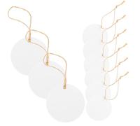 SMASOLO Etiquetas Redondas Para Regalos y Manualidades, Papel Blanco 100 Pcs Con Cuerda De Yute 20 M, Etiquetas Colgantes Reutilizables Para Decoración, Fiestas y Diy, Uso Versátil