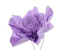 SMASOLO Fascinador Floral para Mujer Diadema Ligera y Elegante con Gran Flor Morada para Fiesta Té Boda