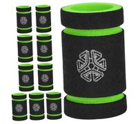 SMASOLO Fundas Protectoras Elásticas para Tatuajes 10 Unidades Tamaño Mediano 30mm Diámetro Antideslizantes Absorbentes de Sudor para Artistas de Tatuaje Accesorios de Esponja Verde