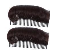 SMASOLO Insertos para Cabello Volumen 2 Piezas Moños Medios Herramienta para Peinar Mujer Cabello Largo Uso Diario Accesorio Invisible Negro y Marrón