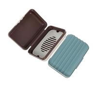 SMASOLO Jaboneras de Viaje con Tapa 2 Unidades Mini Jabonera Portátil de Plástico Resistente Diseño Compacto a Prueba de Fugas para Ducha y Camping Colores y Grisáceo Secado Rápido