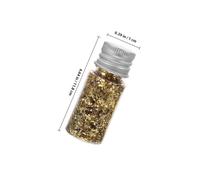 SMASOLO Láminas Decorativas para Uñas con Brillo Dorado para Manicura DIY Flakes para Decoración de Uñas de Colores con Pinzas Fácil Aplicación y Diseño Elegante para Manualidades