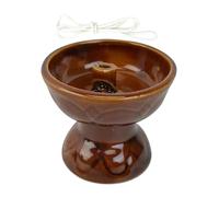 SMASOLO Lámpara De Queroseno Vintage Pequeña Cerámica Mecha para Lámpara De Aceite Uso Interior para Templo y Decoración del Hogar para Altar y Espacio Religioso