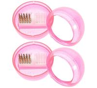 SMASOLO Limpiador de Uñas 2 Piezas Cepillo Desmontable de Acero para Brocas de Taladro Estuche Rosa Fucsia para Limpieza Profunda de Brocas de Taladro para Uñas Salones y Uso Profesional