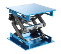 SMASOLO Mesa Elevadora Manual de Aluminio 100X100Mm Soporte Ajustable de Plataforma Elevadora Gato de Tijera Ligera y Portátil para Uso Industrial y Laboratorio