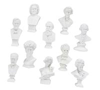 SMASOLO Mini Busto de Yeso y Resina Estatua Artística 10 Piezas Adorno de Mesa Decoración Creativa para Interiores Accesorio para Dibujos y Fotos Figura Decorativa para Escritorio