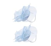 SMASOLO Mini Sombrero Fascinator para Mujer con de Malla y Accesorios para Bodas Fiestas y Cócteles Diadema Elegante Azul