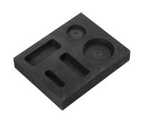 SMASOLO Molde de Grafito con Cinco Orificios para Fundición de Lingotes Metálicos Diseño y Duradero Molde Adaptable para Metales Plata y Fácil Desmoldeo y Drenaje de Aceite