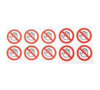 SMASOLO Pegatinas Autoadhesivas de Señal de Advertencia No Tocar de 80 MM 10 Unidades Etiqueta de Seguridad para Maquinaria Calcomanías Resistentes para Entornos Industriales y