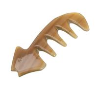 SMASOLO Peine de Cuerno de Buey con Dientes Anchos para Masaje y Raspado Herramienta Multifuncional para Cuidado Capilar y Relajación Muscular Cuello Espalda y Rostro
