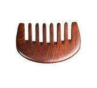 SMASOLO Peine de Masaje Cuero Cabelludo de Madera Natural de Sándalo Púas Anchas Portátil Herramienta para Estimular la Circulación y Cuidado Capilar