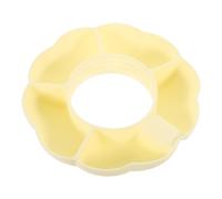 SMASOLO Plato Dividido de Silicona para Secos y Snacks Reutilizable Compartimentos Múltiples Ligero y Portátil para Mesa de Salón Camping y Picnic Color Beige Compatible con Stanley Cup